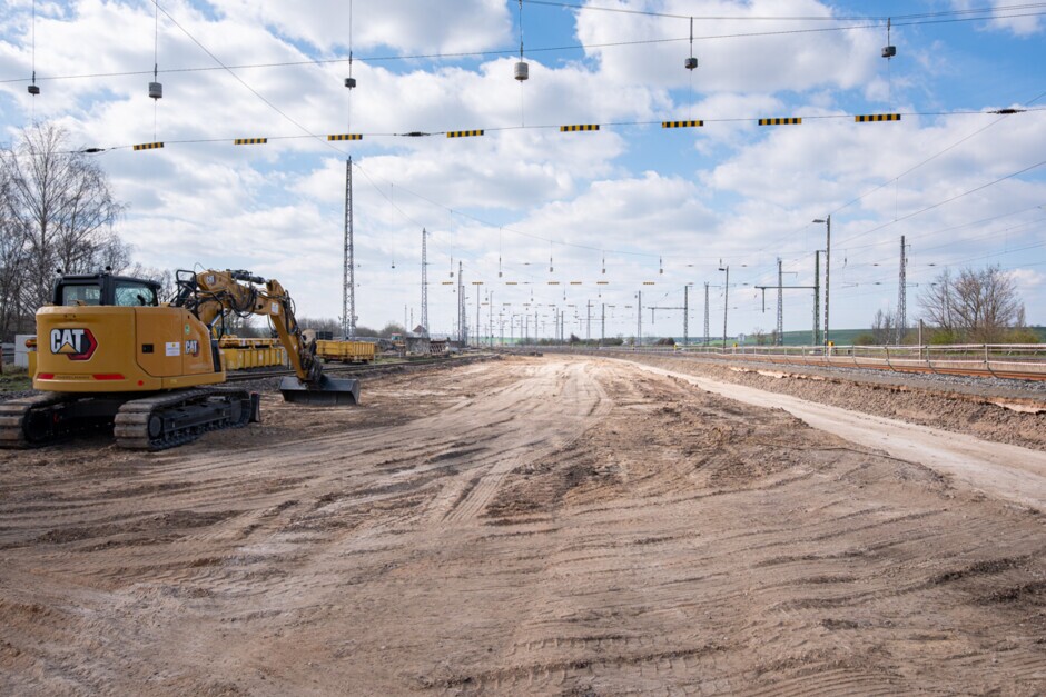 Bauarbeiten in Röblingen am See April 2025