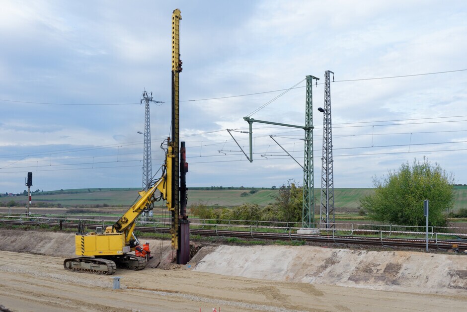 Rammarbeiten in Röblingen am See Oktober 2025